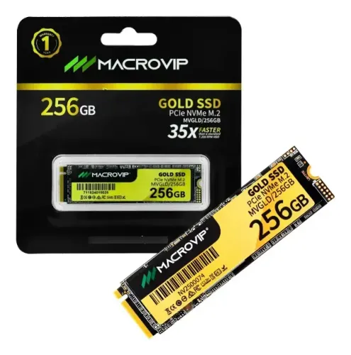 Hd Ssd Nvme 256gb Macrovip P/ Computador Pc Notebook Jogos Preto