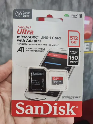 Cartão SD SanDisk 512gb Ultra Class10 100mb/s