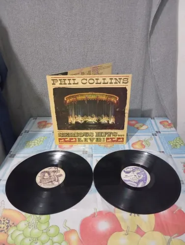 Lp Phil Collins Serious Hits Live duplo perfeito