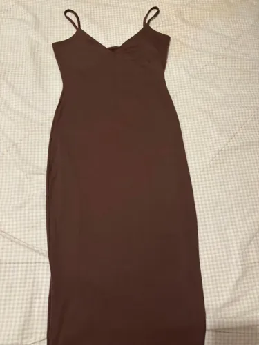 Vestido longo marrom