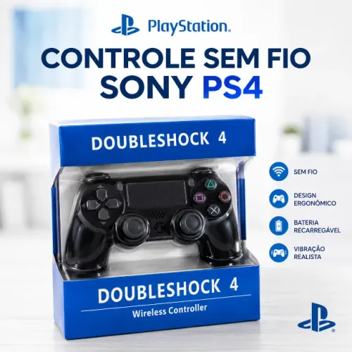 Controle Sem Fio compatível Sony PS4 Alta Performance e Conforto