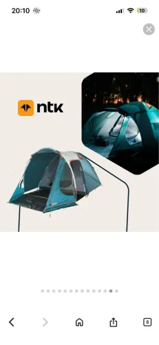 Barraca para Camping NTK Indy GT 5/6 pessoas com avanço e dá para ficar em pé