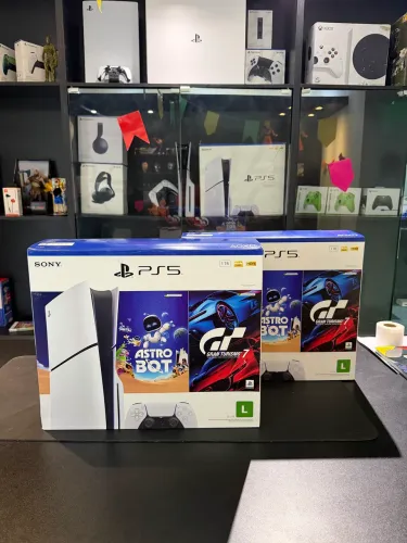 PS5 SLIM 1TB COM LEITOR DE DISCO + 1 ANO E 3 MESES DE GARANTIA