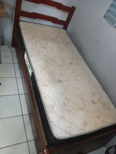 Cama completa solteiro madeira maciça