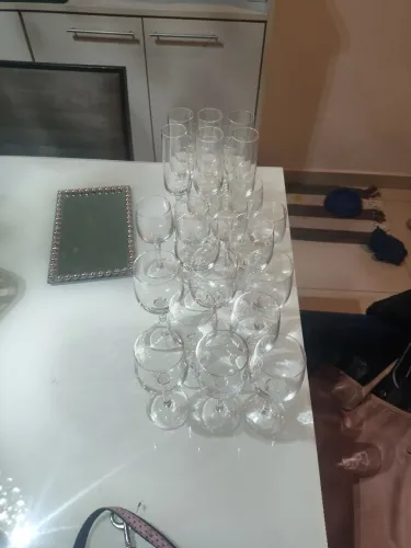 Jogo de copos de cristal Hering - 27 peças
