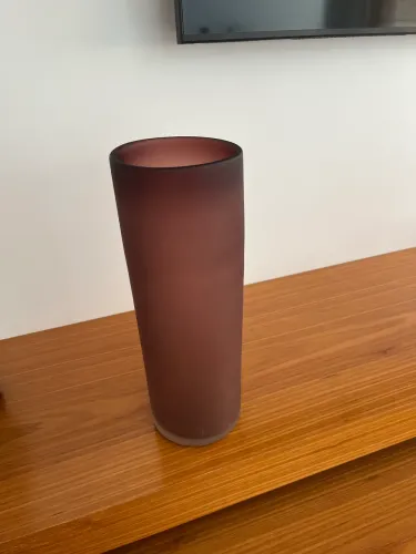 Vaso de Vidro Artístico Cá d'Oro - Design Murano Fosco / Jateado