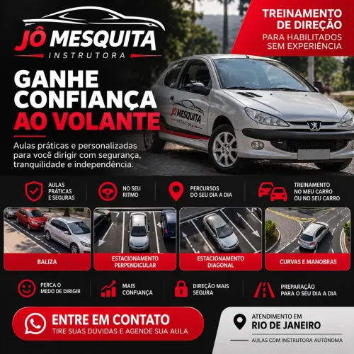 Aula de Direção para Habilitados - Medo de Dirigir e Baliza