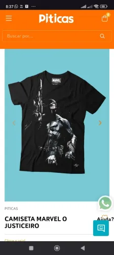 Camiseta Marvel O Justiceiro