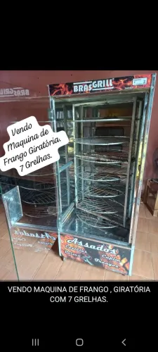 Máquina de Assar Frango Giratória 7 Grelhas.