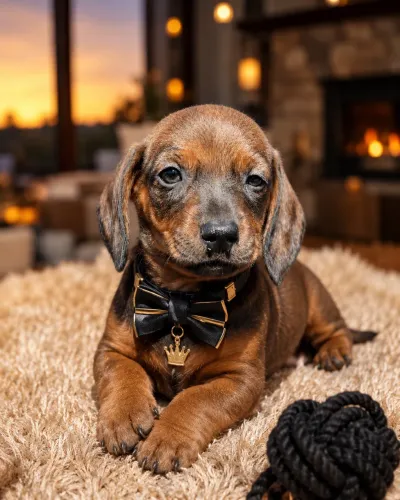 Amigável filhote de Dachshund macho