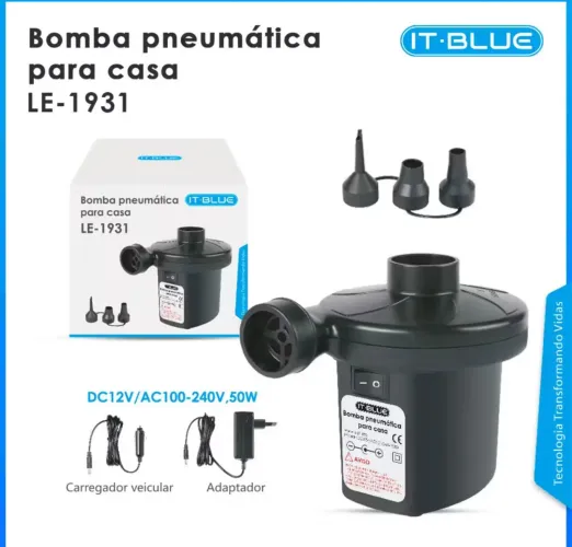 Bomba elétrica para encher colchão e boia