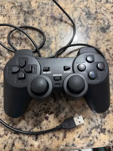 Controle joystick usb com fio para pc/notebook