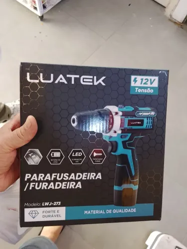 "Parafusadeira/Furadeira LUATEK 12V - Forte, Durável e Portátil"