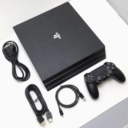 PlayStation 4 Pro - Todos os cabos e 2 controles