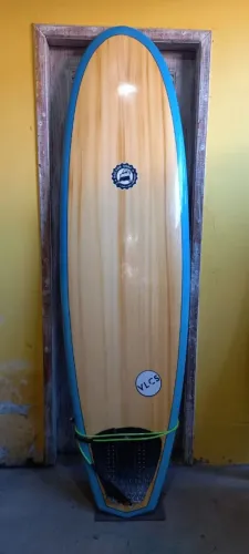 Prancha Mini Long 7'2 Epóxi - Com Quilha, Leash e Deck