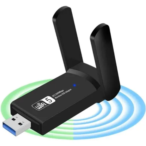 Adaptador WIFI USB 2.4 GHz; 5 GHz (NOVO)