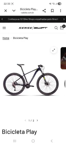 Bicicleta aro 29 sense play full shimano