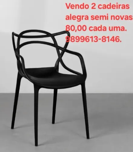VENDO CADEIRAS ALEGRA COR PRETA *