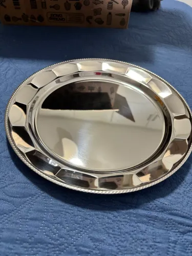 Prato para bolo inox novo