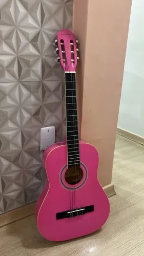Violão Acústico Infantil Vooga rosa