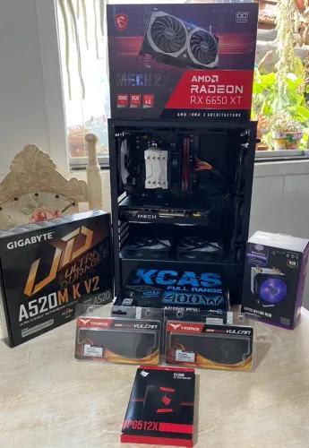 Computador com Ryzen 5 5600 + RX 6650XT 8GB