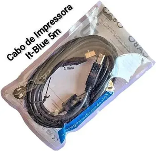 Cabo de Impressora It-Blue 5m Novo