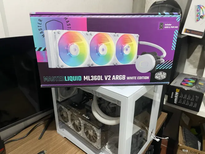 Water cooler masterliquid 360mm branco 