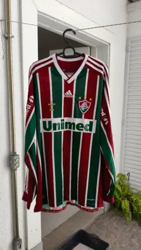 Camisa Fluminense adidas Tricolor M 2009 Manga Longa