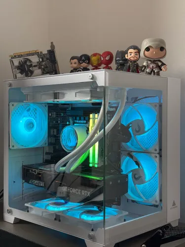 Gabinete aquário PC gamer branco