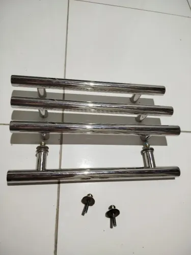 2 pares Puxadores Porta Inox