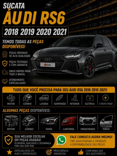 Sucata Audi RS6 2018 2019 2020 2021 