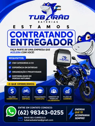 Entregador - Tubarão Baterias
