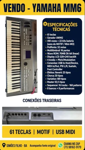 Teclado yamaha mm6