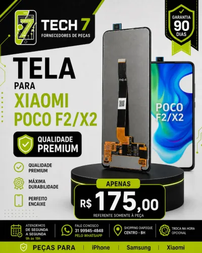 Tela Xiaomi POCO F2-X2 - Bom Custo-Beneficio com Garantia de 90 Dias