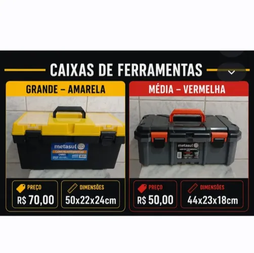 Caixa para ferramenta média e grande