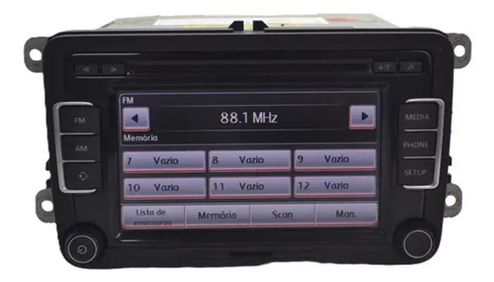 Multimidia C/code Vw Jetta Passat Novo Fusca Original Preto
