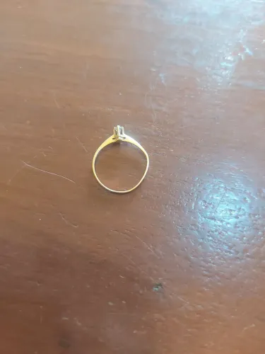 Anel solitário de 18k