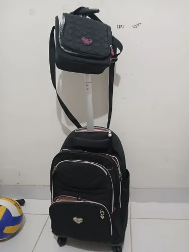 Bolsa de carrinho escolar com lancheira