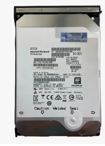 Hd Servidor HP 8TB 7.2k 3,5" SAS 12Gbps MB8000JFECQ