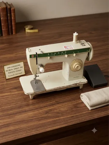 Máquina de Costura Singer Vintage 242 - Perfeito Estado de Conservação