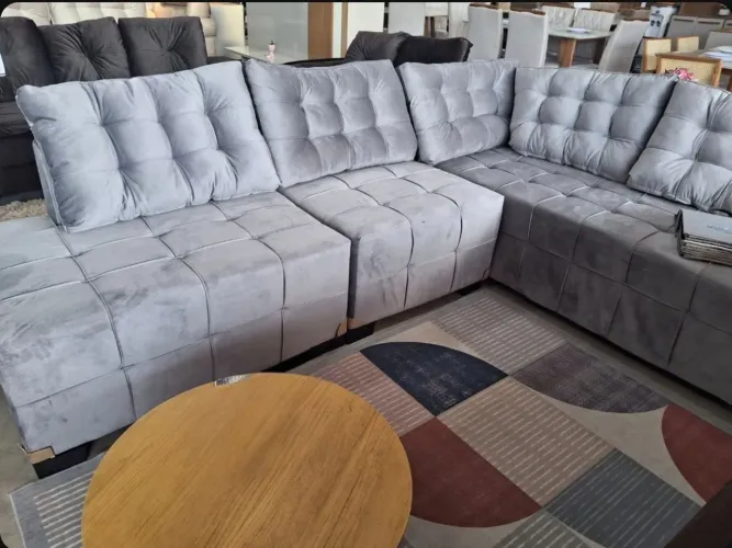 Sofá luxuoso 2.75x2.10 cinza