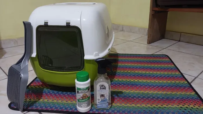 Caixa de Areia Sanitário Fechado p/ Gatos Ferplast Prima - Excelente estado