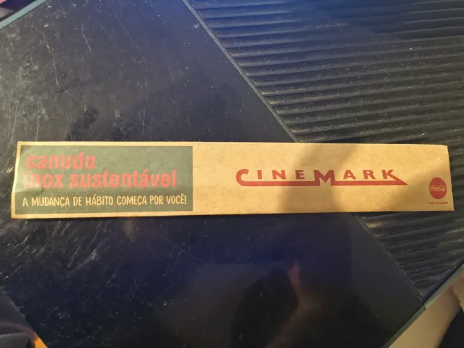 Canudo Cinemark Aço Inox Brinde