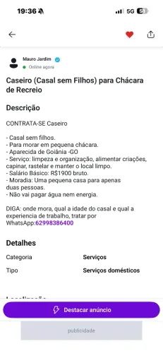 Caseiro Chacara de Recreio