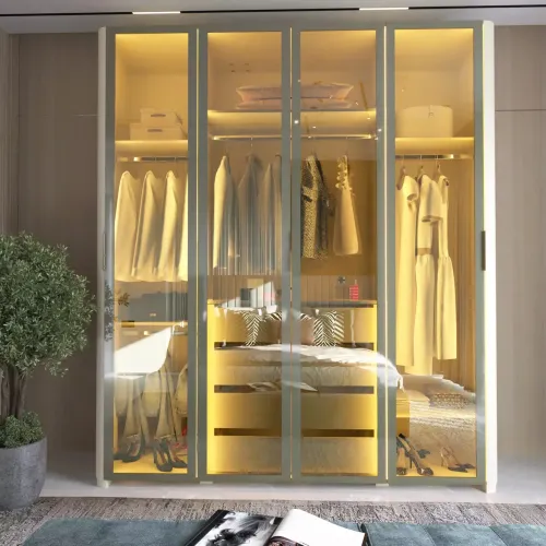 Guarda Roupa com portas em vidro