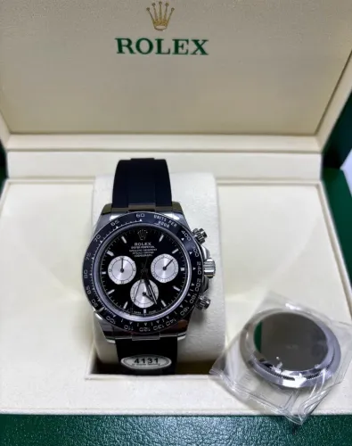 Vendo Relógio Rolex Daytona White Gold Oysterflex 'Black' automático base ETA na cx