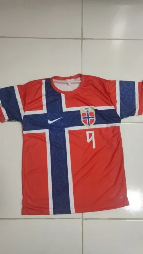 Camisa Noruega - Haaland Tecido Dryfit