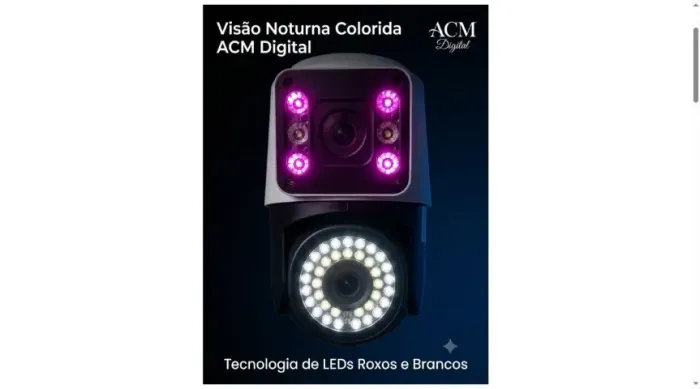 Câmera Segurança WiFi Externa 360 Lente Dupla Visão Noturna Colorida - Nova