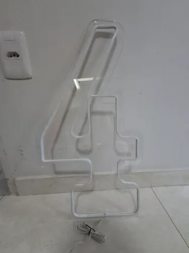 Número led neon 60 cm modelo redendo decoração festa aniversário 110 v