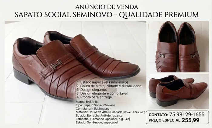 Sapato social RAFARILLO em couro